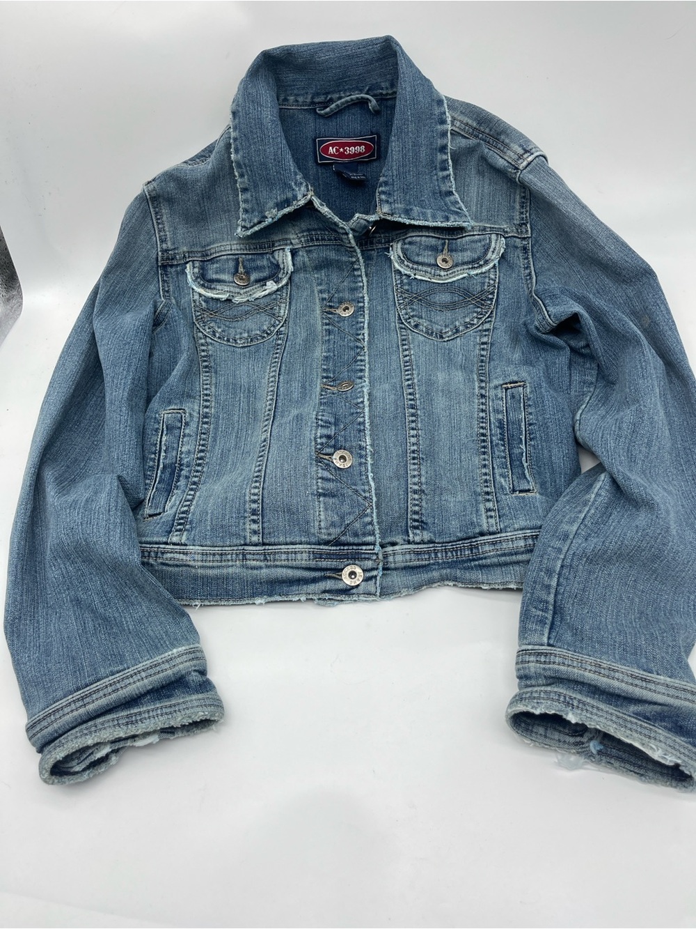 Vintage Light Blue Denim Jacket brand AC * 3998